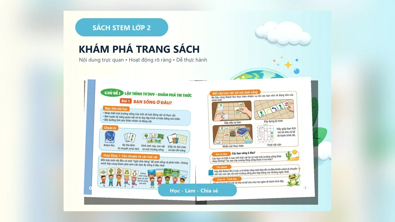 Sách STEM Lớp 2 - Em Vui Học STEAM Cùng RIO — ảnh 3