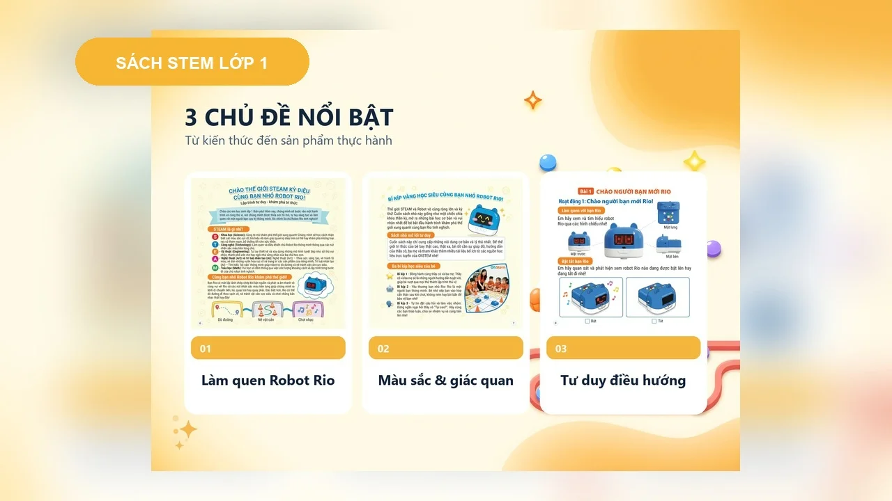 Sách STEM Lớp 1 - Em Vui Học STEAM Cùng RIO — ảnh 2