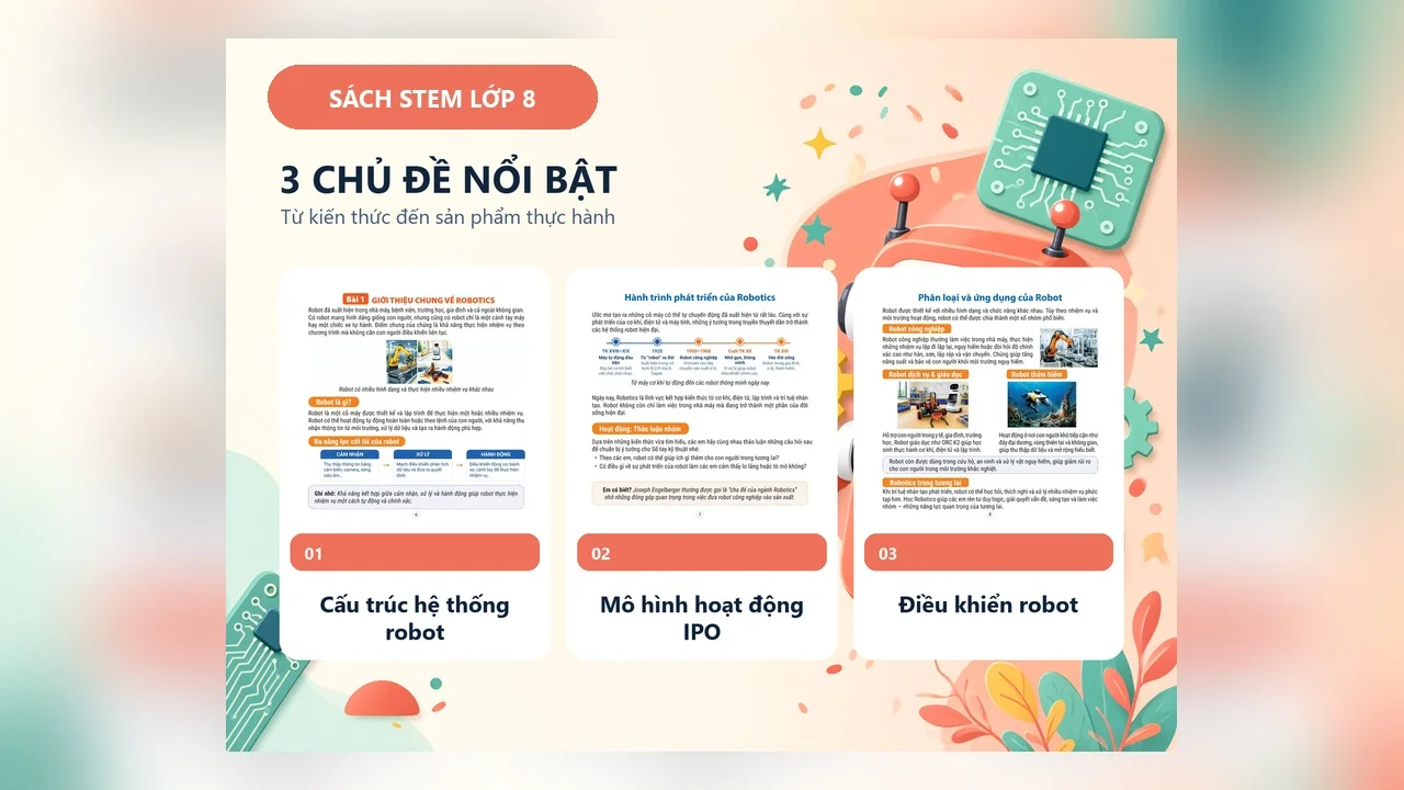 Sách STEM Lớp 8 - Học STEAM Cùng Robot — ảnh 2