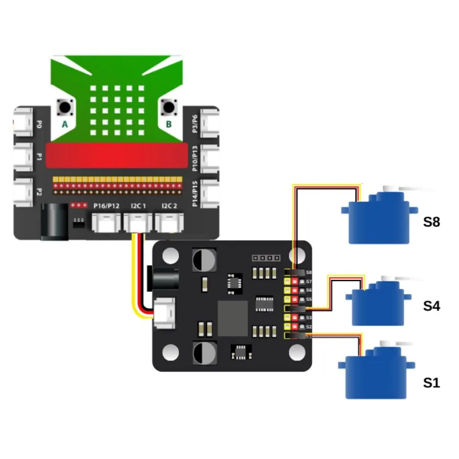 Module servo 8 kênh I2C – Kèm dây và hộp — ảnh 2