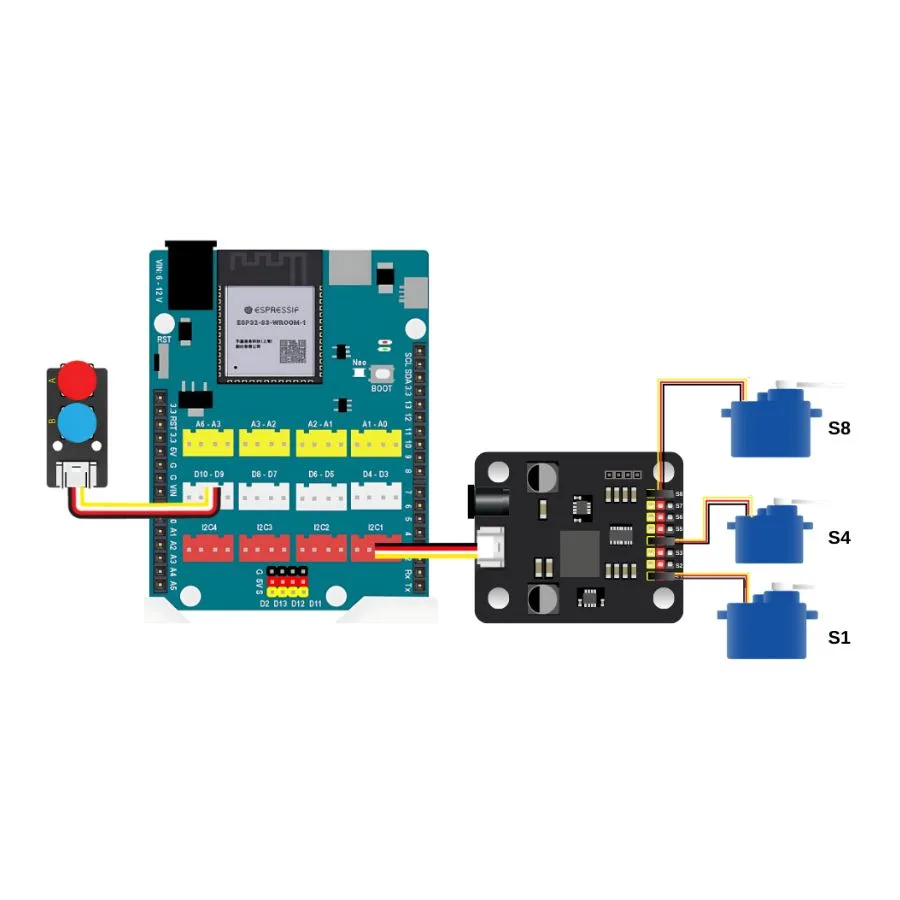 Module servo 8 kênh I2C – Kèm dây và hộp — ảnh 4