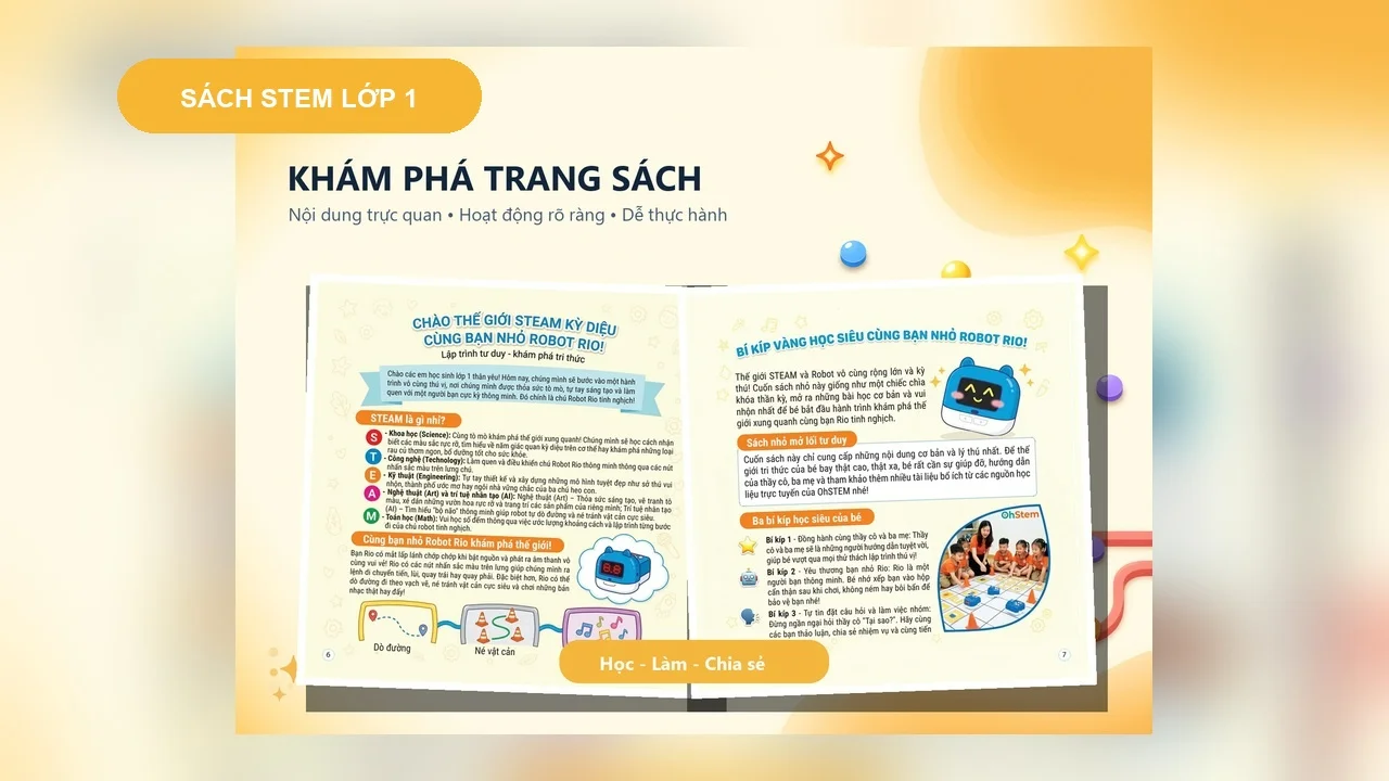 Sách STEM Lớp 1 - Em Vui Học STEAM Cùng RIO — ảnh 3