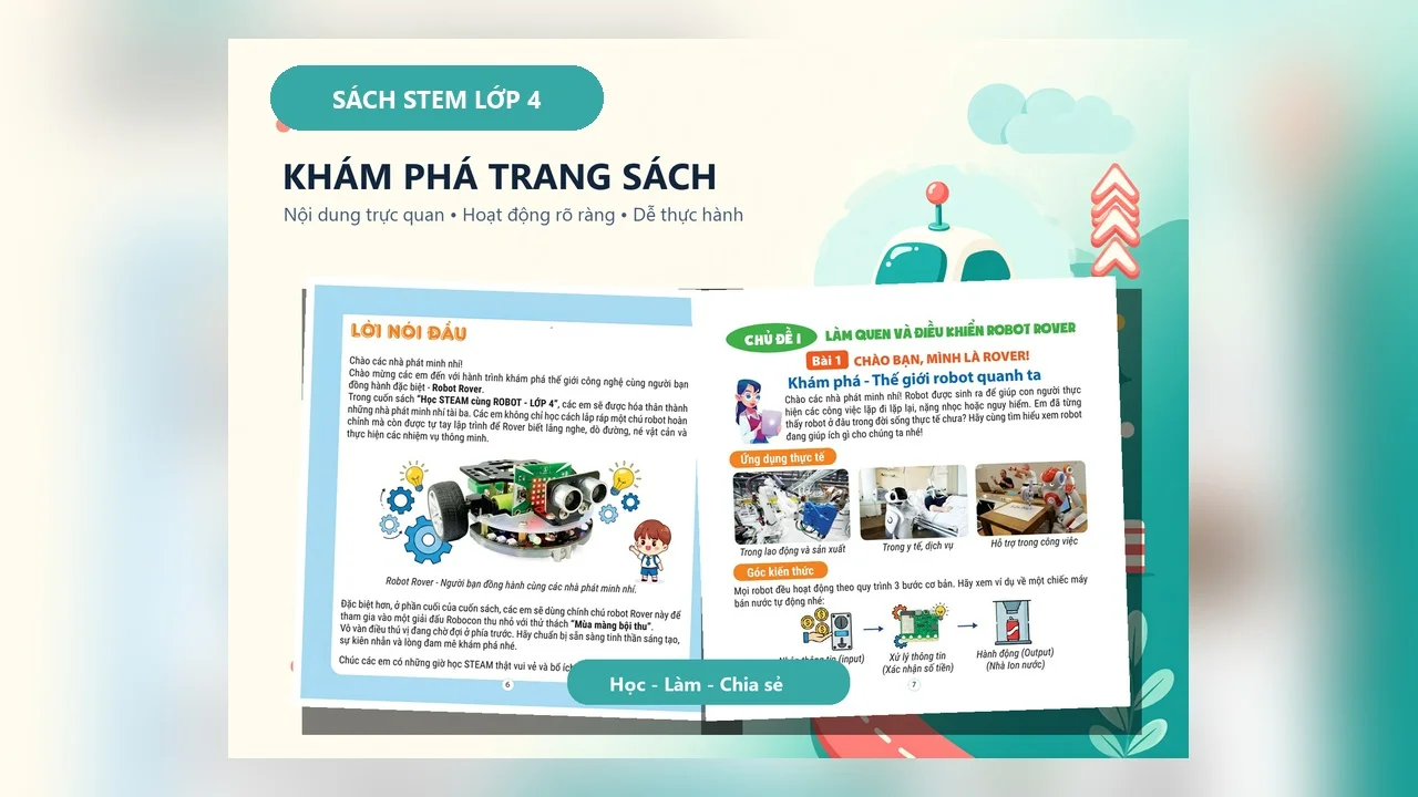 Sách STEM Lớp 4 - Học STEAM Cùng Robot — ảnh 3
