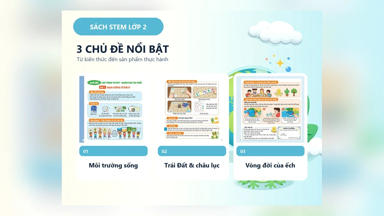 Sách STEM Lớp 2 - Em Vui Học STEAM Cùng RIO — ảnh 2