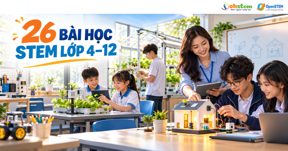 26 bài học STEM lớp 4–12 giúp giáo viên chuẩn bị tiết dạy theo Thông tư 86