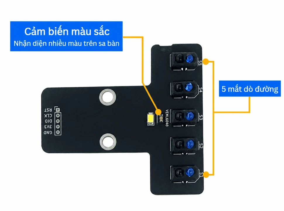Cảm biến dò đường 5 mắt tích hợp nhận diện màu sắc — ảnh 2