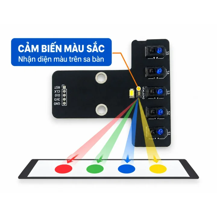 Cảm biến dò đường 5 mắt tích hợp nhận diện màu sắc — ảnh 4