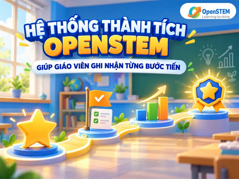 Hệ thống thành tích mới trên OpenSTEM | Tạo động lực cho học sinh