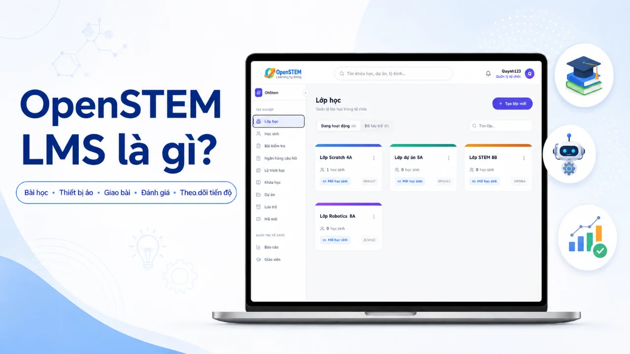OpenSTEM LMS là gì? Nền tảng dạy học STEM cho nhà trường, trung tâm và giáo viên